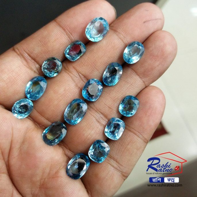 Natural Blue Zircon Gemstone (নীল জারকন পাথর)