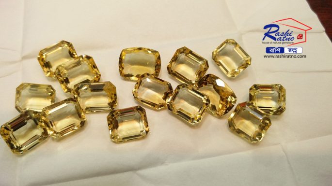 Square Shape Yellow Topaz Stone (স্কয়ার টোপাজ পাথর) - Image 2