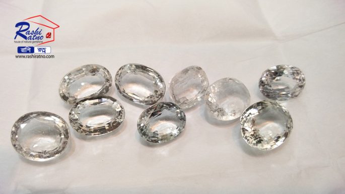 White Topaz Stone (শ্বেত টোপাজ পাথর)