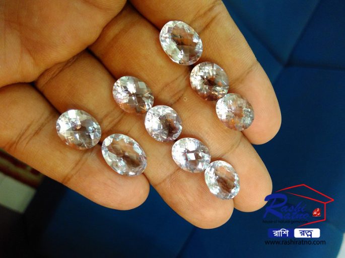 White Topaz Stone শ্বেত টোপাজ পাথর - Image 2