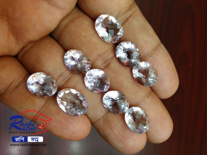 White Topaz Stone শ্বেত টোপাজ পাথর - Image 3