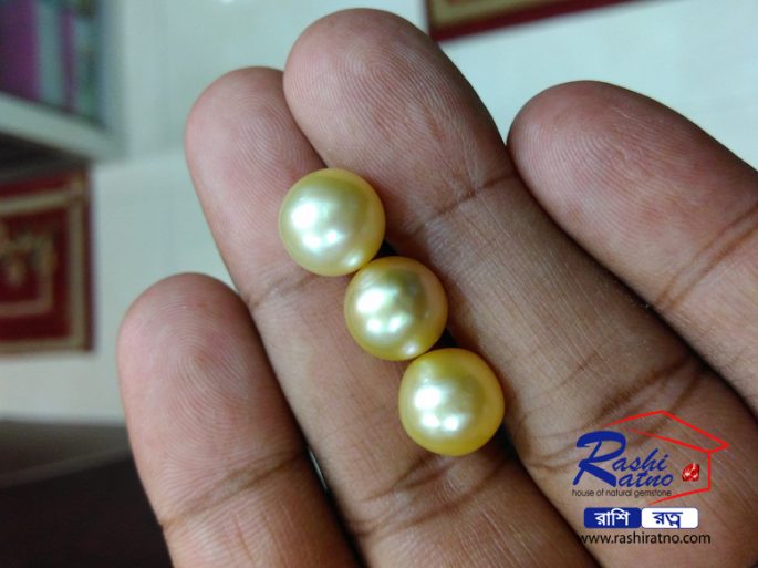 Golden Sea Pearl Stone শশী মুক্তা পাথর