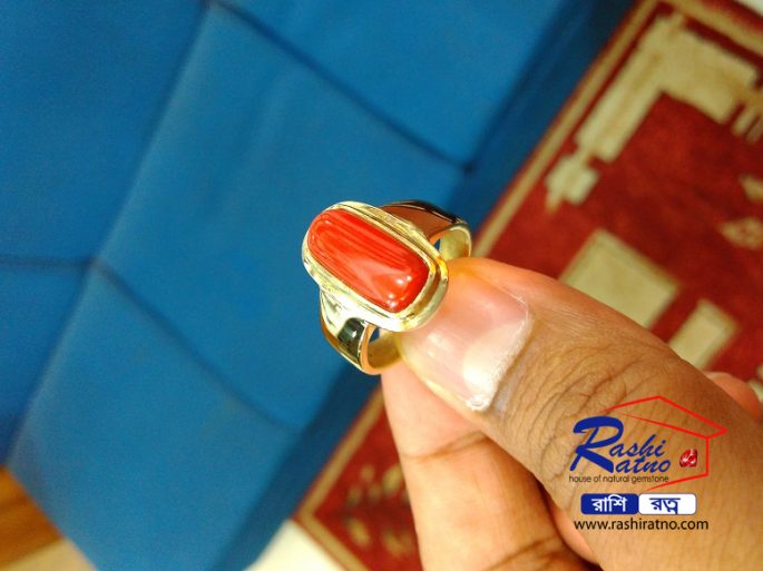 Ring of Red Coral Stone - Image 4