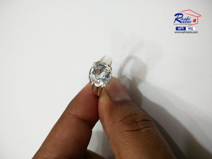 White Zircon Stone Ring (সাদা জারকন) - Image 2